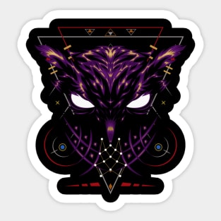 owl with spiritual symbol Sticker